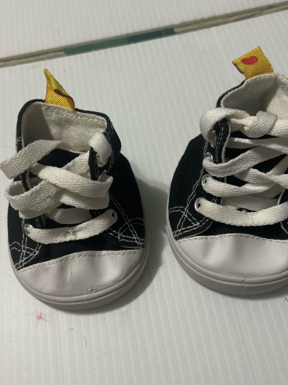 Build-A-Bear Black and White Mini Sneaker Shoes